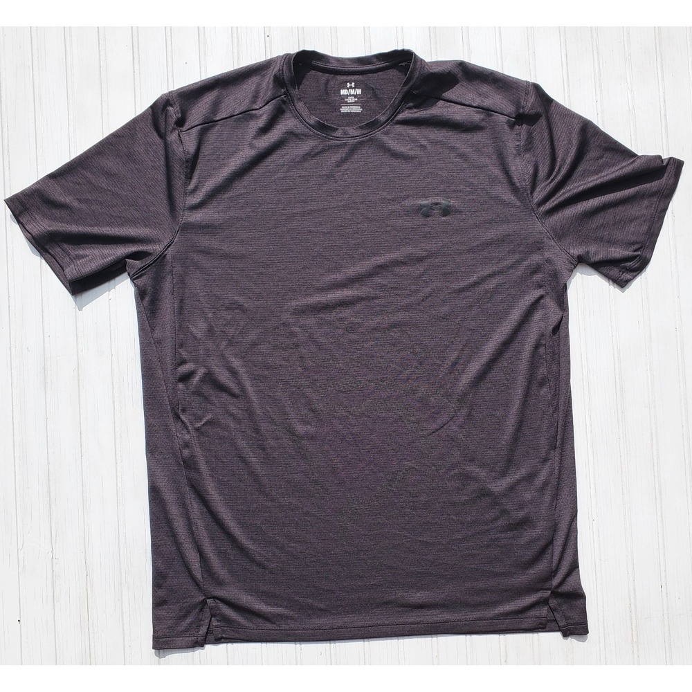 Under Armour‎ T-Shirt Men's Medium Loose Fit Dark Gray Gym Wear Athletic Workout